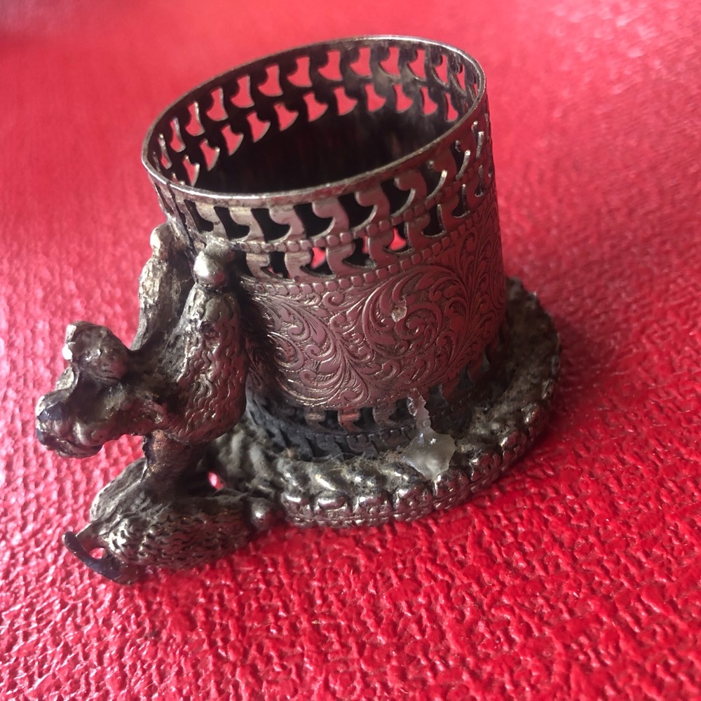 🖤VINTAGE Poodle votive or makeup holder 🐩